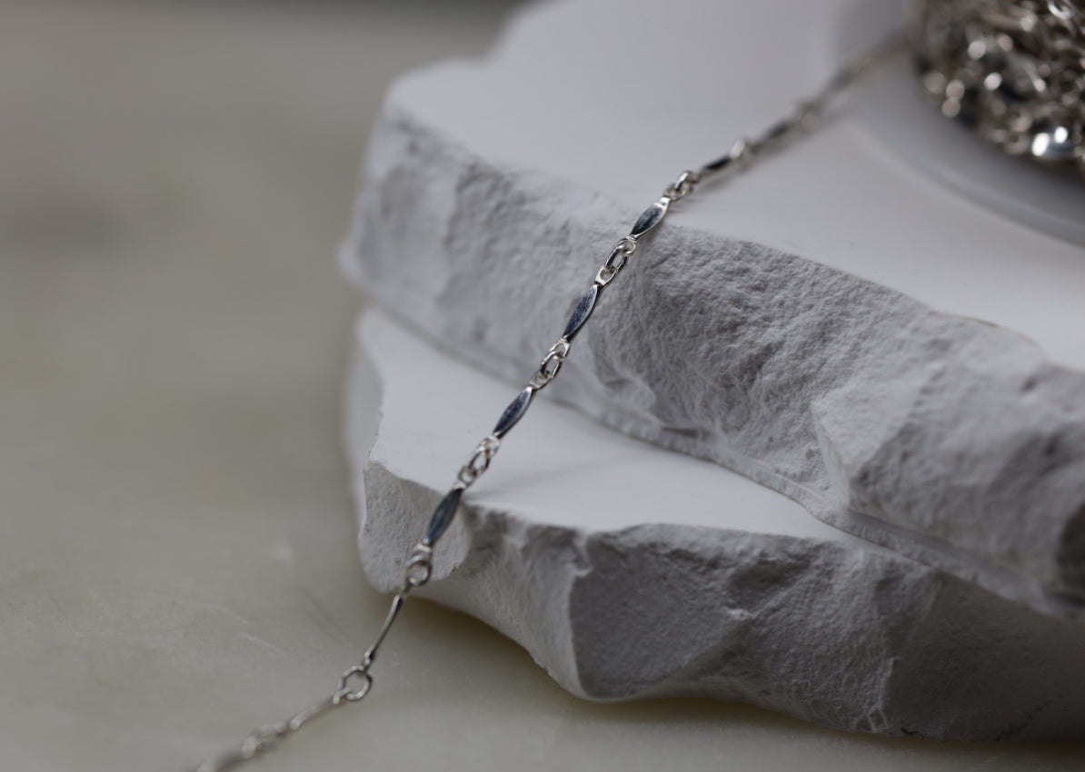 925 Sterling Silver Dapped Bar