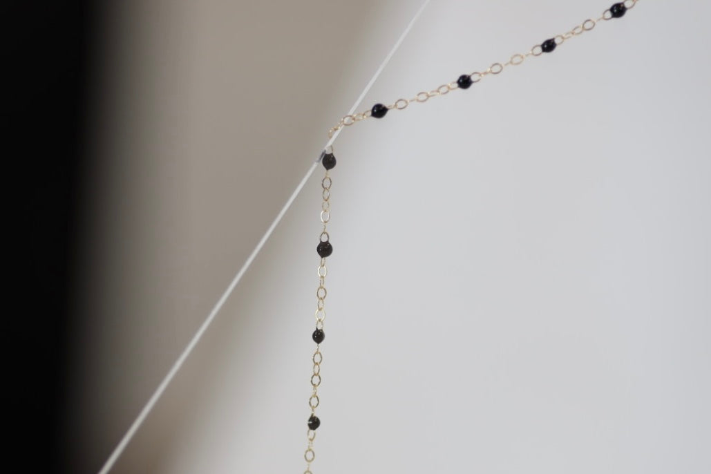 Gold-Filled Satellite with Black Enamel