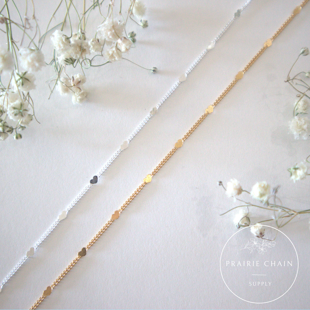 Sterling Silver Curb Heart