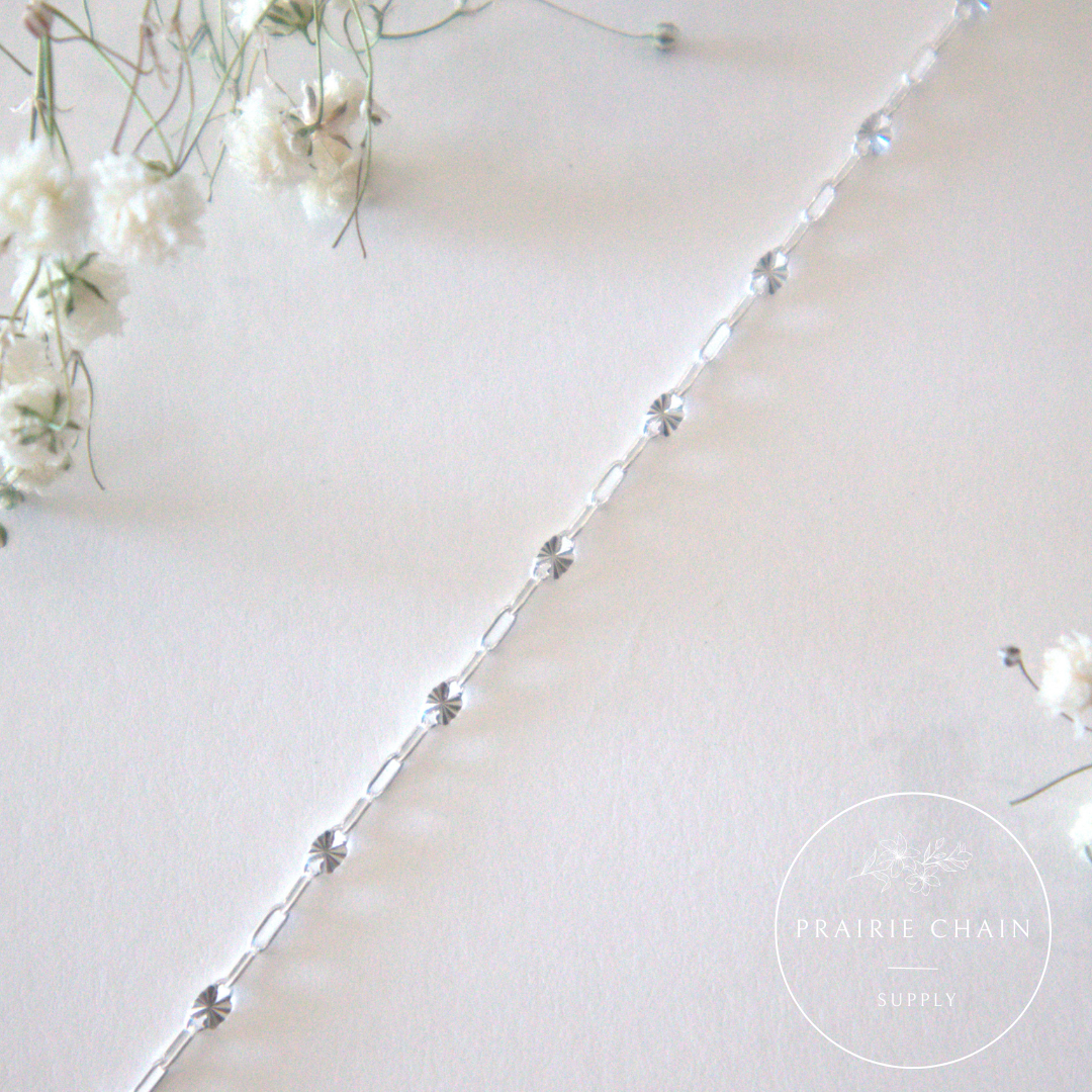 Sterling Silver Starburst Paperclip