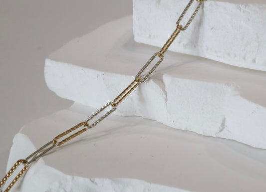 Mixed Metal Embossed Paperclip