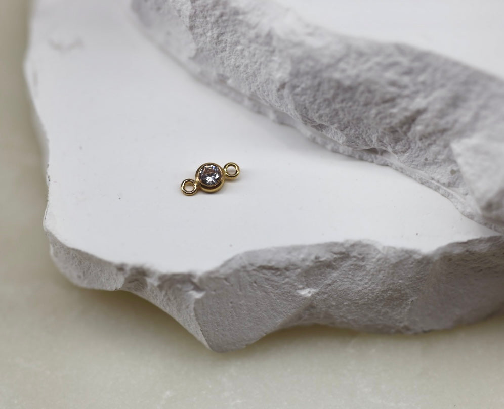 3mm AAA Cubic Zirconia Diamond Connectors