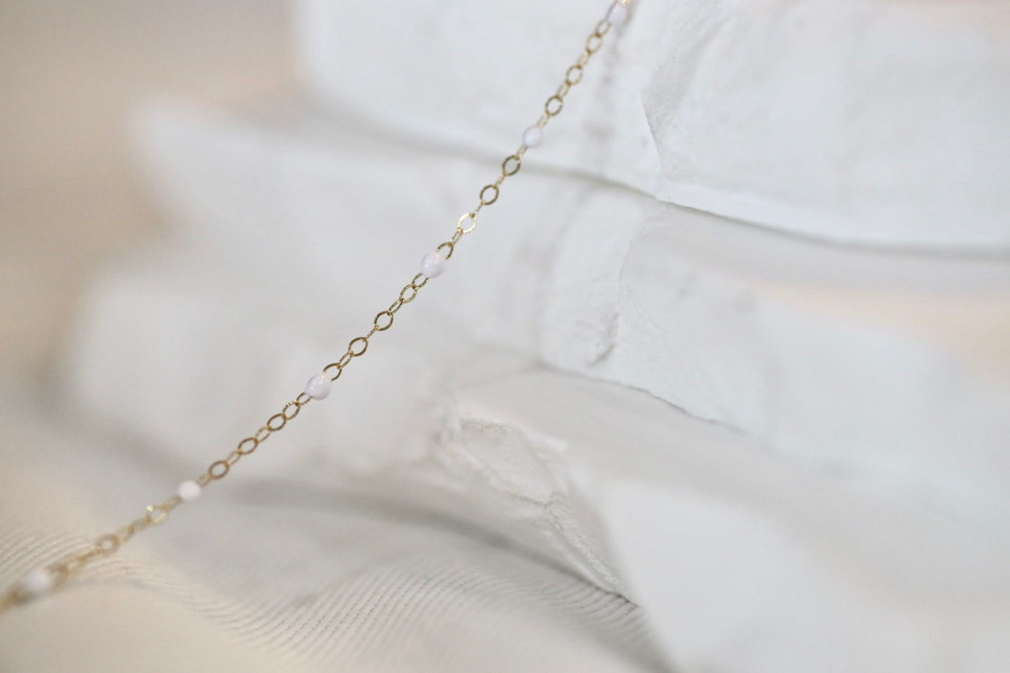 Gold-Filled Satellite with White Enamel