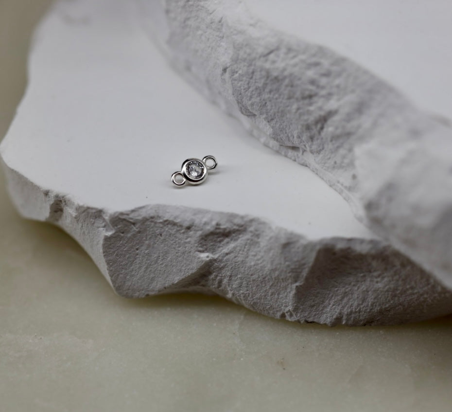 3mm AAA Cubic Zirconia Diamond Connectors