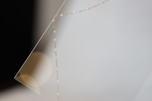 Gold-Filled Satellite with White Enamel